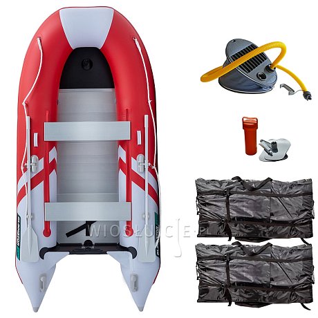Ponton GLADIATOR CLASSIC B330AL Red White - pompowana łódź z aluminiową podłogą