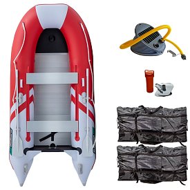 Ponton GLADIATOR CLASSIC B330AL Red White - pompowana łódź z aluminiową podłogą