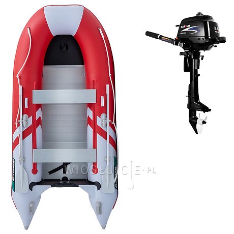 Ponton GLADIATOR CLASSIC B330AL Red White - pompowana łódź z aluminiową podłogą