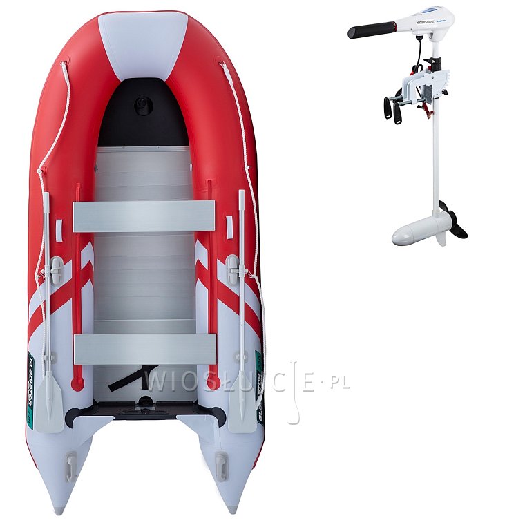 Ponton GLADIATOR CLASSIC B330AL red white - pompowana łódź z aluminiową podłogą