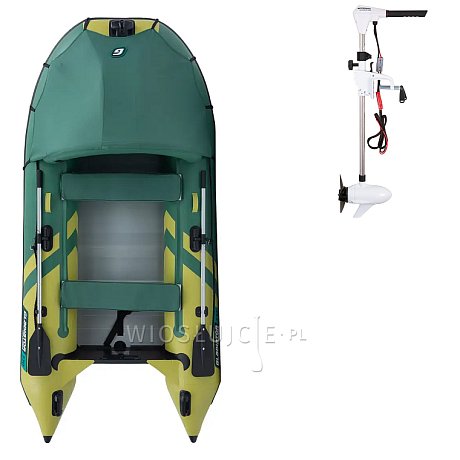 Ponton GLADIATOR ACTIVE C330AL Green-Yellow - pompowana łódź z aluminiową podłogą