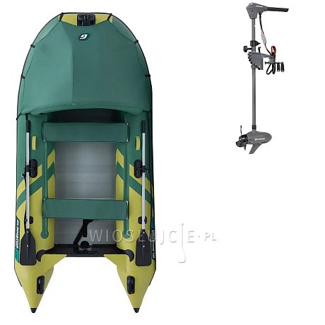 Ponton GLADIATOR ACTIVE C330AL Green-Yellow - pompowana łódź z aluminiową podłogą