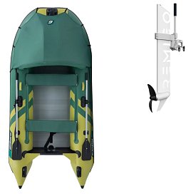 Ponton GLADIATOR ACTIVE C330AL Green-Yellow - pompowana łódź z aluminiową podłogą