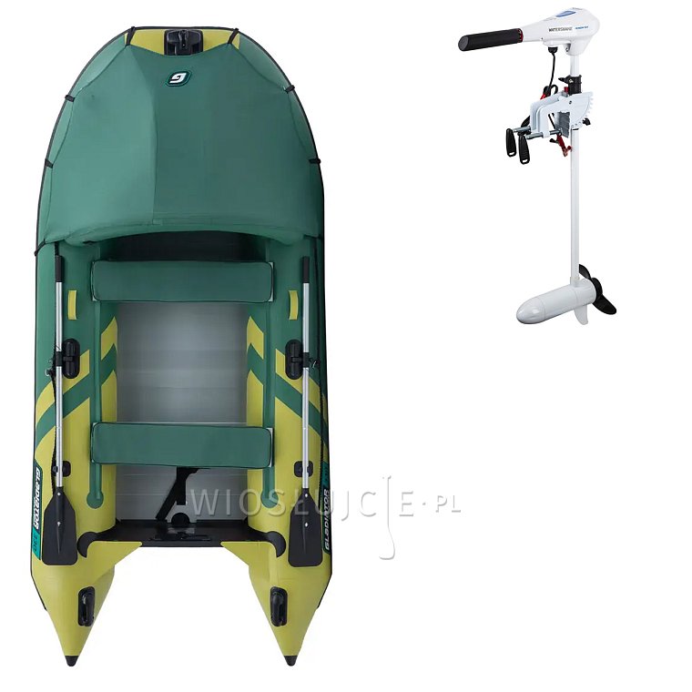 Ponton GLADIATOR ACTIVE C330AL red olive-yellow - pompowana łódź z aluminiową podłogą