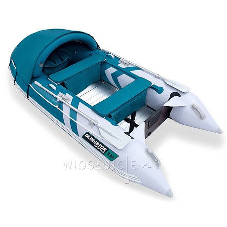 Ponton GLADIATOR ACTIVE C330AL  Sea green-White - pompowana łódź z aluminiową podłogą