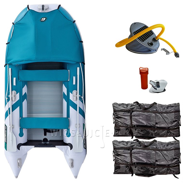 Ponton GLADIATOR ACTIVE C330AL  Sea green-White - pompowana łódź z aluminiową podłogą