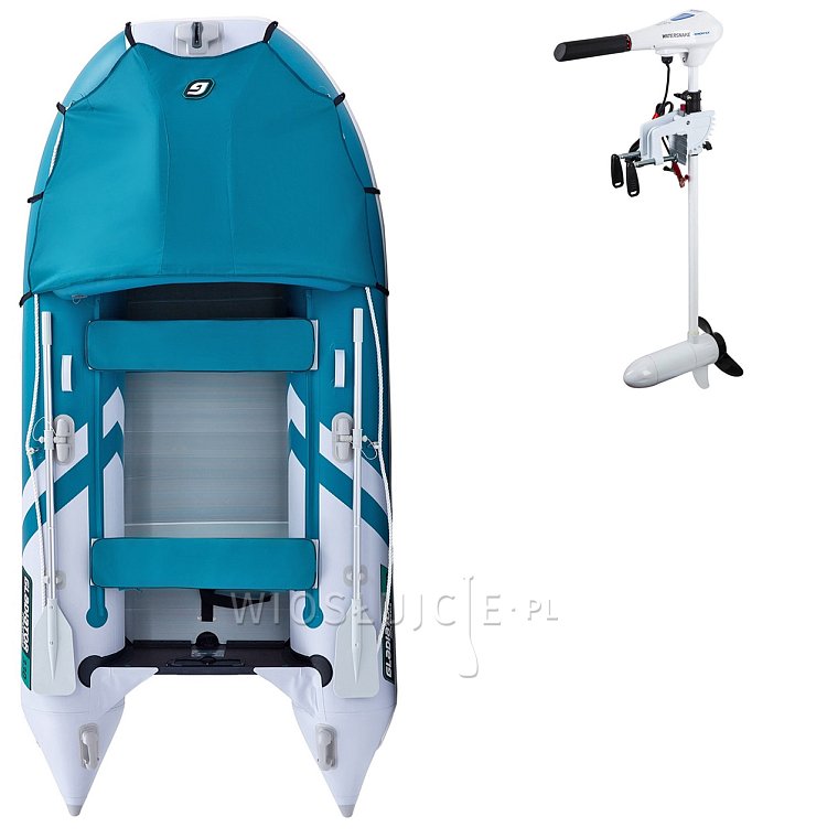 Ponton GLADIATOR ACTIVE C330AL  Sea green-White - pompowana łódź z aluminiową podłogą