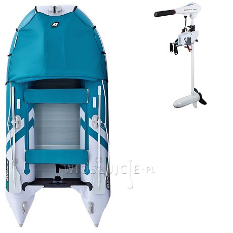 Ponton GLADIATOR ACTIVE C330AL  Sea green-White - pompowana łódź z aluminiową podłogą