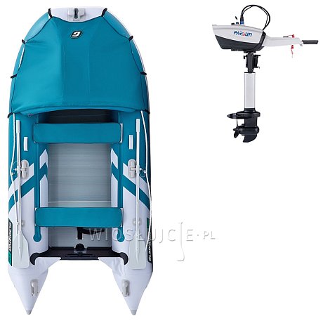 Ponton GLADIATOR ACTIVE C330AL  Sea green-White - pompowana łódź z aluminiową podłogą