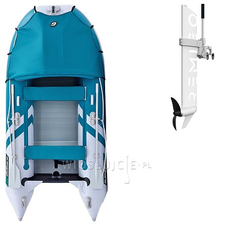 Ponton GLADIATOR ACTIVE C330AL  Sea green-White - pompowana łódź z aluminiową podłogą