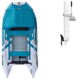 Ponton GLADIATOR ACTIVE C330AL  Sea green-White - pompowana łódź z aluminiową podłogą