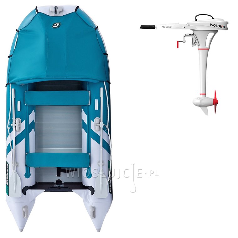 Ponton GLADIATOR ACTIVE C330AL  Sea green-White - pompowana łódź z aluminiową podłogą