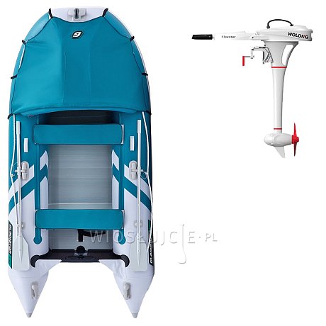 Ponton GLADIATOR ACTIVE C330AL  Sea green-White - pompowana łódź z aluminiową podłogą
