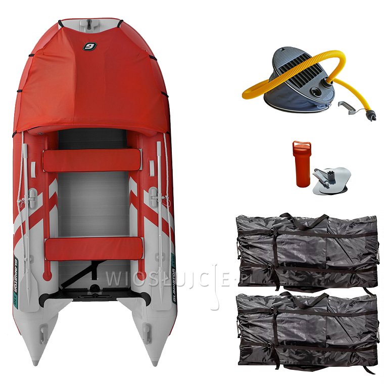 Ponton GLADIATOR ACTIVE C330AL Red-White - pompowana łódź z aluminiową podłogą