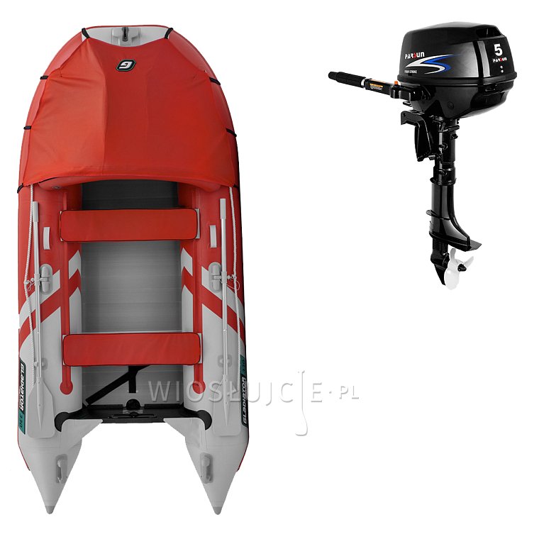 Ponton GLADIATOR ACTIVE C330AL Red-White - pompowana łódź z aluminiową podłogą