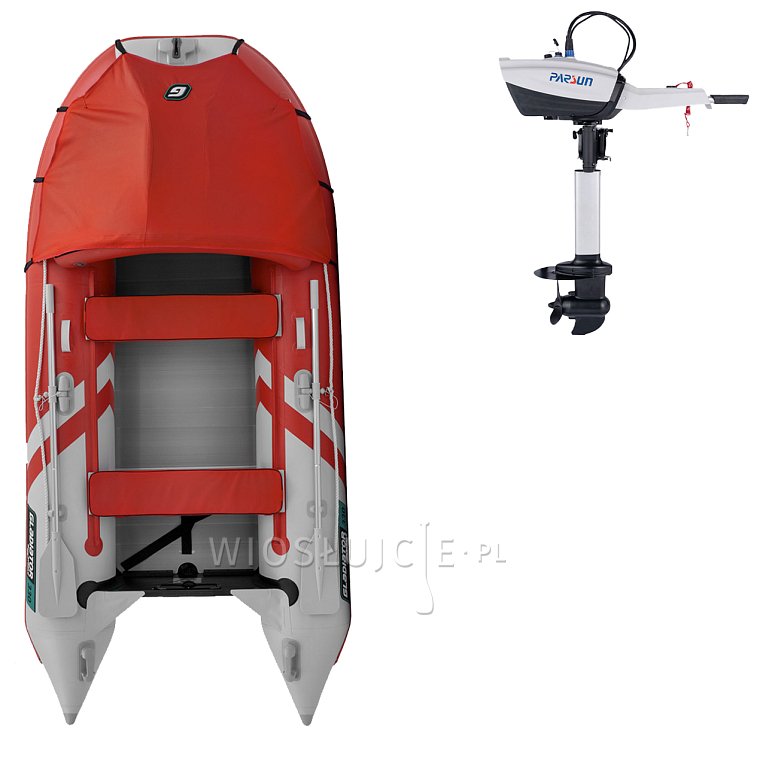 Ponton GLADIATOR ACTIVE C330AL Red-White - pompowana łódź z aluminiową podłogą