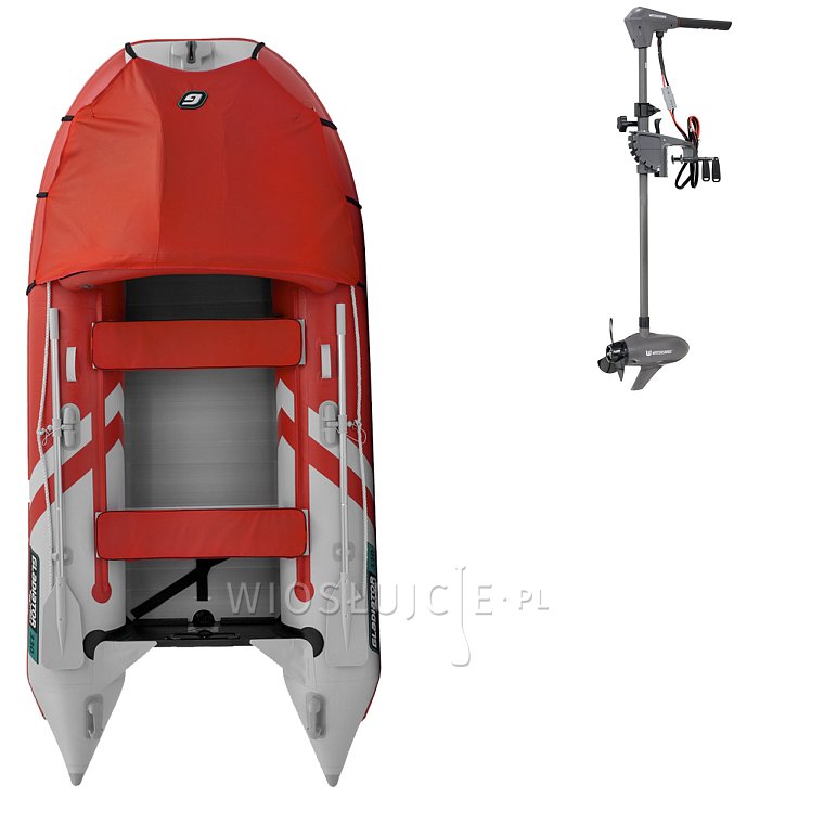 Ponton GLADIATOR ACTIVE C330AL Red-White - pompowana łódź z aluminiową podłogą