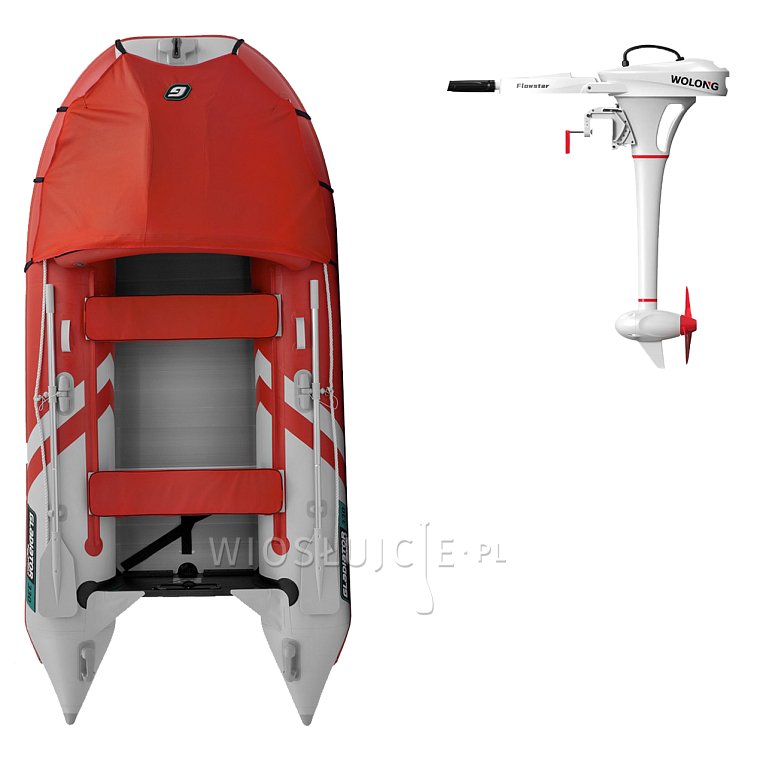 Ponton GLADIATOR ACTIVE C330AL Red-White - pompowana łódź z aluminiową podłogą
