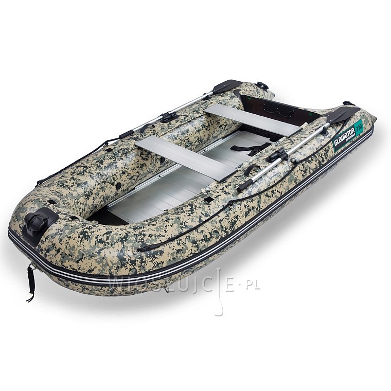Ponton GLADIATOR ACTIVE C330AL camu - pompowana łódź z aluminiową podłogą