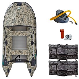 Ponton GLADIATOR ACTIVE C330AL Camo Digital - pompowana łódź z aluminiową podłogą
