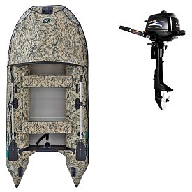 Ponton GLADIATOR ACTIVE C330AL Camo Digital - pompowana łódź z aluminiową podłogą
