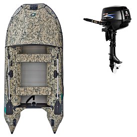 Ponton GLADIATOR ACTIVE C330AL Camo Digital - pompowana łódź z aluminiową podłogą
