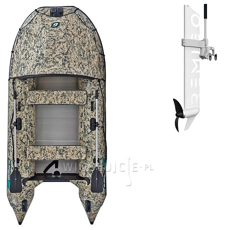 Ponton GLADIATOR ACTIVE C330AL Camo Digital - pompowana łódź z aluminiową podłogą