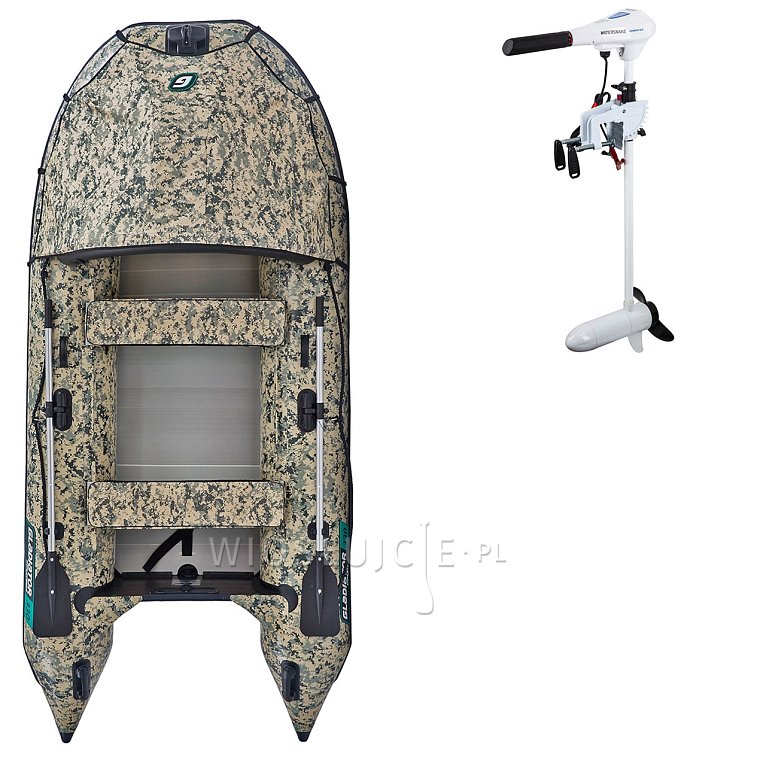 Ponton GLADIATOR ACTIVE C330AL camu - pompowana łódź z aluminiową podłogą
