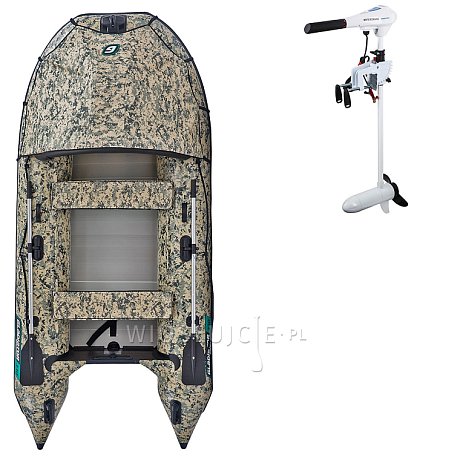 Ponton GLADIATOR ACTIVE C330AL Camo Digital - pompowana łódź z aluminiową podłogą