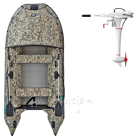 Ponton GLADIATOR ACTIVE C330AL Camo Digital - pompowana łódź z aluminiową podłogą