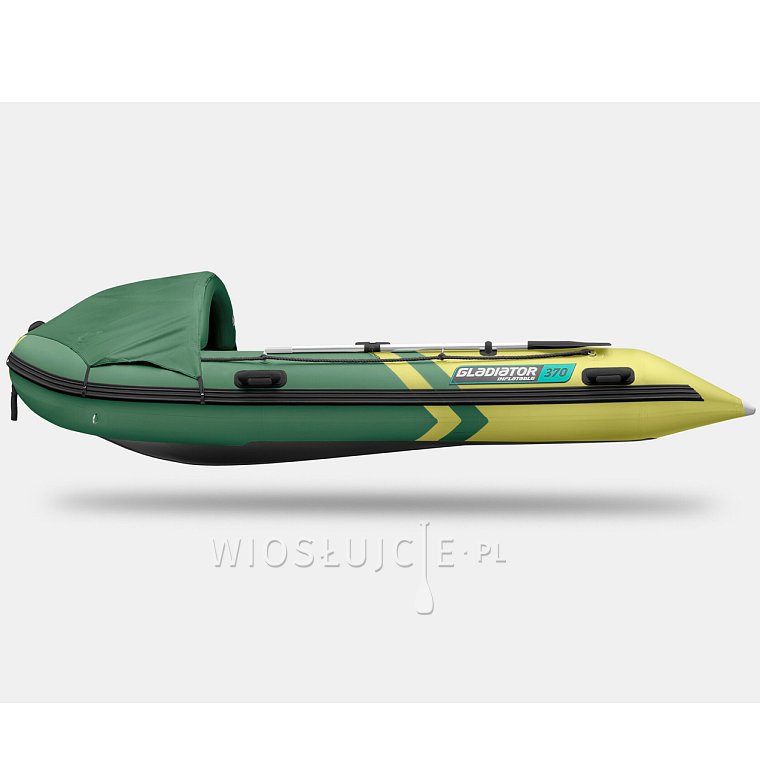 Ponton GLADIATOR ACTIVE C370AL Green-Yellow  - pompowana łódź z aluminiową podłogą