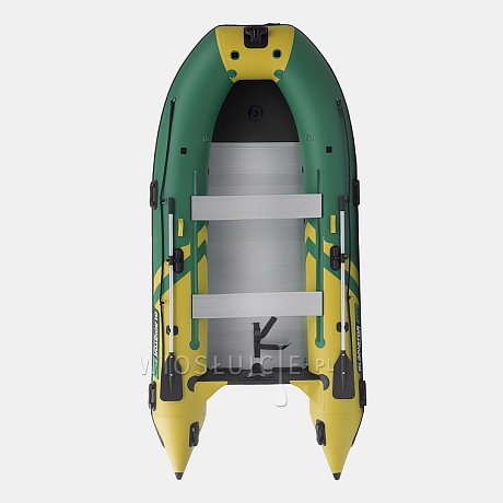 Ponton GLADIATOR ACTIVE C370AL Green-Yellow  - pompowana łódź z aluminiową podłogą