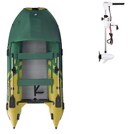 Ponton GLADIATOR ACTIVE C370AL Green-Yellow  - pompowana łódź z aluminiową podłogą