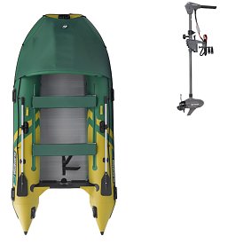 Ponton GLADIATOR ACTIVE C370AL Green-Yellow  - pompowana łódź z aluminiową podłogą