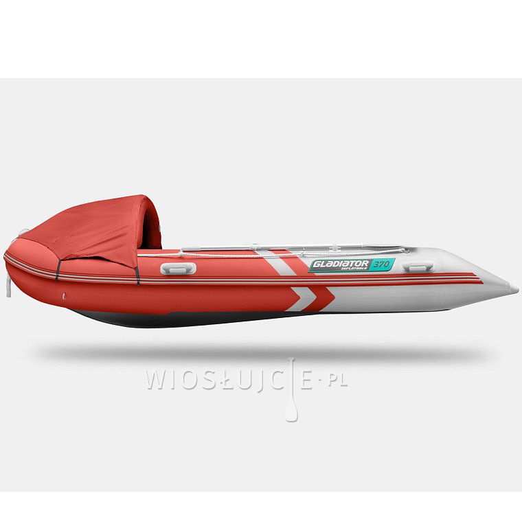Ponton GLADIATOR ACTIVE C370AL orange Red-White - pompowana łódź z aluminiową podłogą