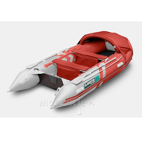 Ponton GLADIATOR ACTIVE C370AL Red-White - pompowana łódź z aluminiową podłogą