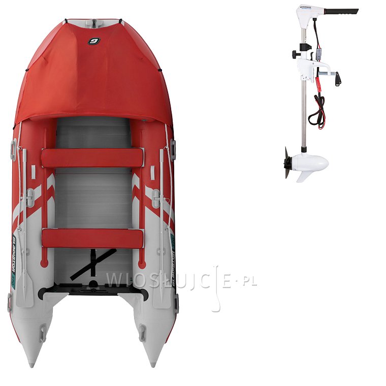 Ponton GLADIATOR ACTIVE C370AL orange Red-White - pompowana łódź z aluminiową podłogą