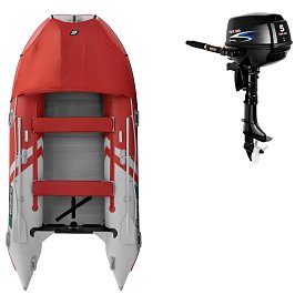 Ponton GLADIATOR ACTIVE C370AL Red-White - pompowana łódź z aluminiową podłogą