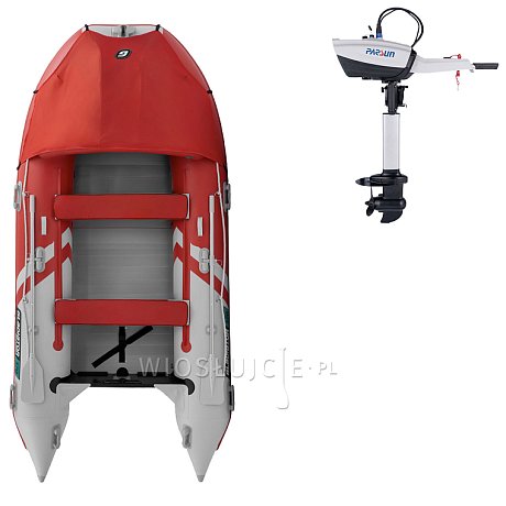Ponton GLADIATOR ACTIVE C370AL Red-White - pompowana łódź z aluminiową podłogą