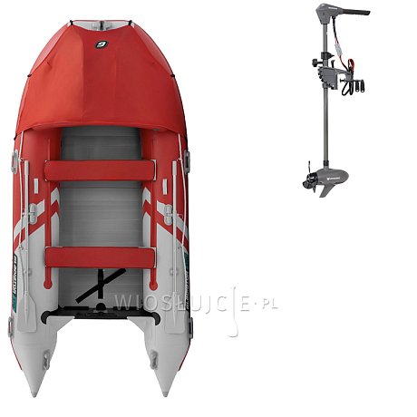 Ponton GLADIATOR ACTIVE C370AL Red-White - pompowana łódź z aluminiową podłogą