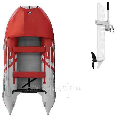 Ponton GLADIATOR ACTIVE C370AL Red-White - pompowana łódź z aluminiową podłogą