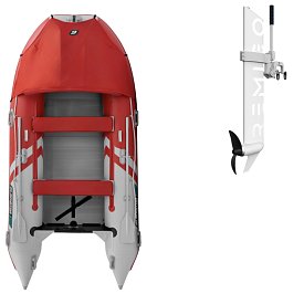 Ponton GLADIATOR ACTIVE C370AL Red-White - pompowana łódź z aluminiową podłogą