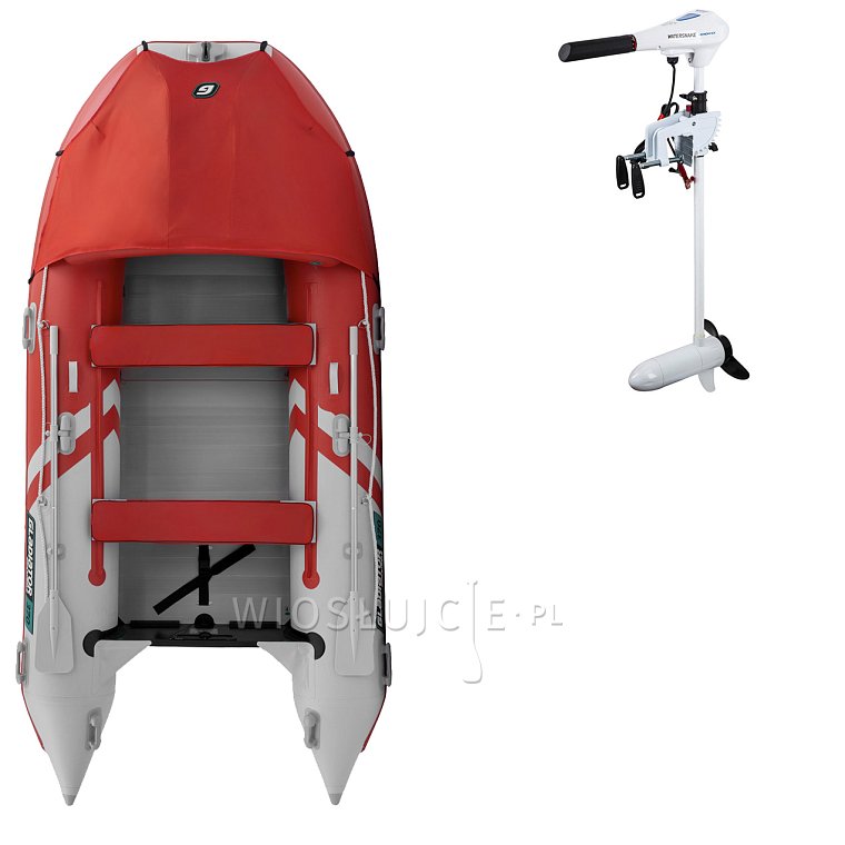 Ponton GLADIATOR ACTIVE C370AL orange Red-White - pompowana łódź z aluminiową podłogą