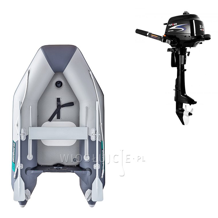 Ponton GLADIATOR AK260AD Light-Dark gray - pompowana łódź z pompowaną podłogą