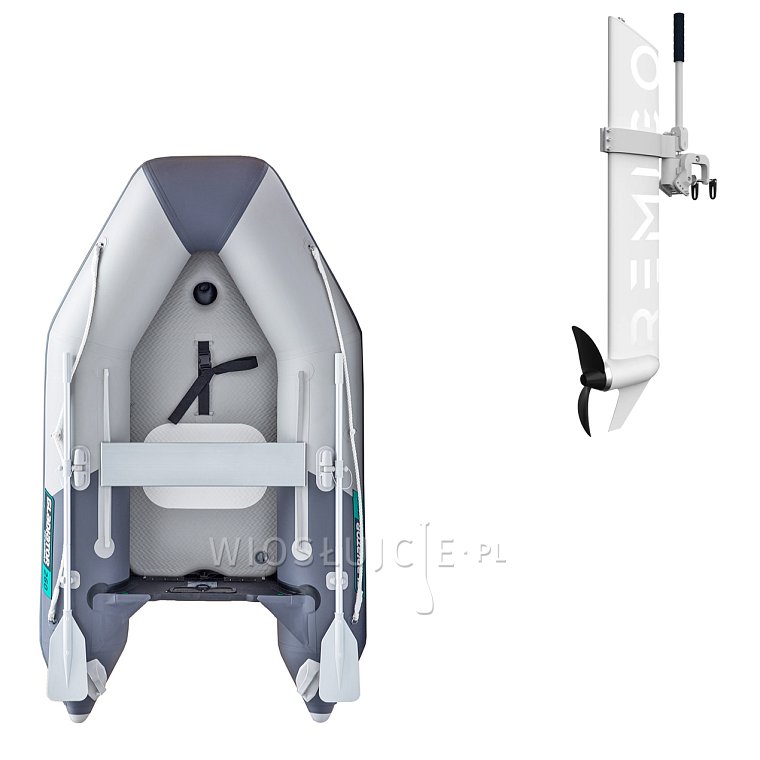 Ponton GLADIATOR AK260AD Light-Dark gray - pompowana łódź z pompowaną podłogą