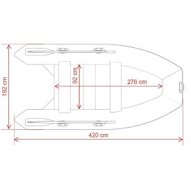 Ponton GLADIATOR ACTIVE C420AL Sea green/White - pompowana łódź z aluminiową podłogą