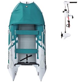 Ponton GLADIATOR ACTIVE C420AL Sea green/White - pompowana łódź z aluminiową podłogą