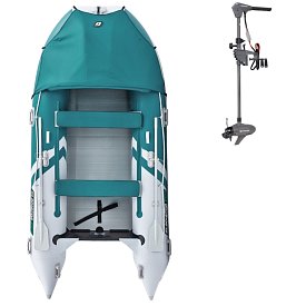 Ponton GLADIATOR ACTIVE C420AL Sea green/White - pompowana łódź z aluminiową podłogą
