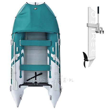 Ponton GLADIATOR ACTIVE C420AL Sea green/White - pompowana łódź z aluminiową podłogą