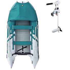 Ponton GLADIATOR ACTIVE C420AL Sea green/White - pompowana łódź z aluminiową podłogą